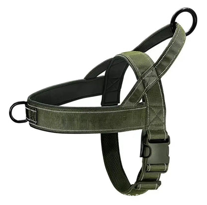 Harnais Tactique pour Chien en Nylon Durable avec Ajustement Réglable