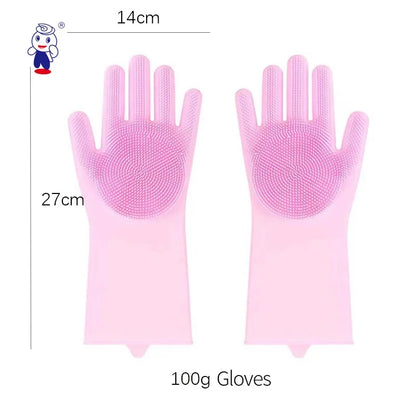 Gants de toilettage en silicone pour animaux – Imperméables, retirent les poils