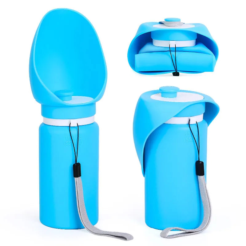 Bouteille d'eau portable et pliable pour animaux – Distributeur de voyage 500 ml