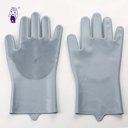 Gants de toilettage en silicone pour animaux – Imperméables, retirent les poils