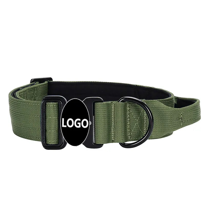 Collier Tactique Renforcé pour Chien avec Poignée de Contrôle
