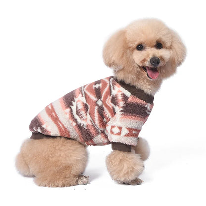Sweat à capuche en polaire à carreaux pour chien pour la chaleur en automne et en hiver