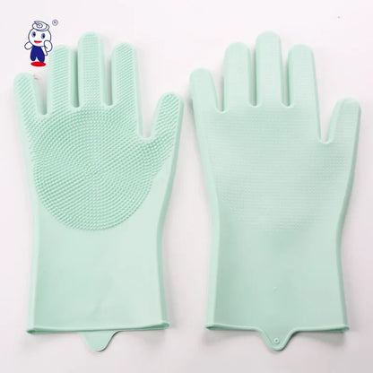 Gants de toilettage en silicone pour animaux – Imperméables, retirent les poils