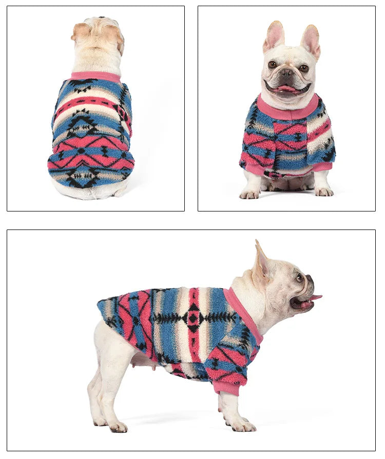 Sweat à capuche en polaire à carreaux pour chien pour la chaleur en automne et en hiver