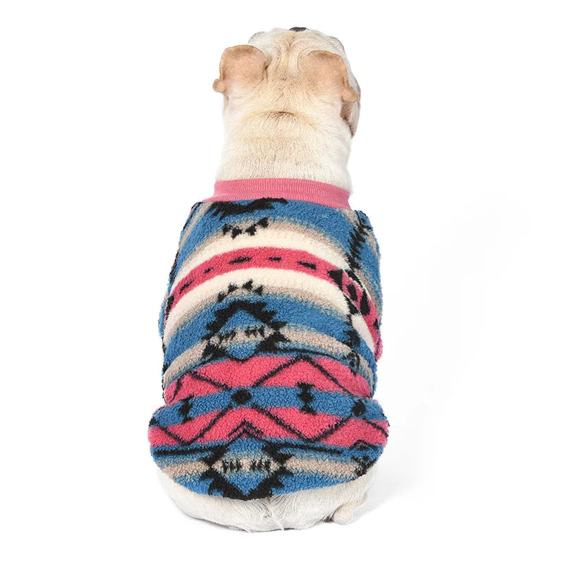 Sweat à capuche en polaire à carreaux pour chien pour la chaleur en automne et en hiver