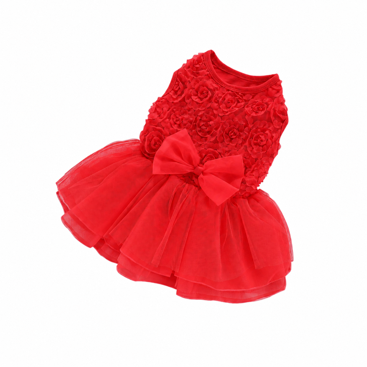 Robe florale pour chien avec nœud